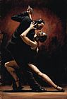 Tango Canvas Paintings - LOVE OF TANGO